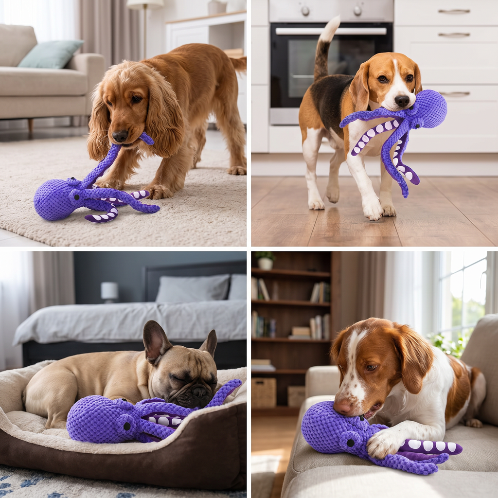 Large Octopus Plush Squeaky Dog Toy – Fun, Durable & Adorable!