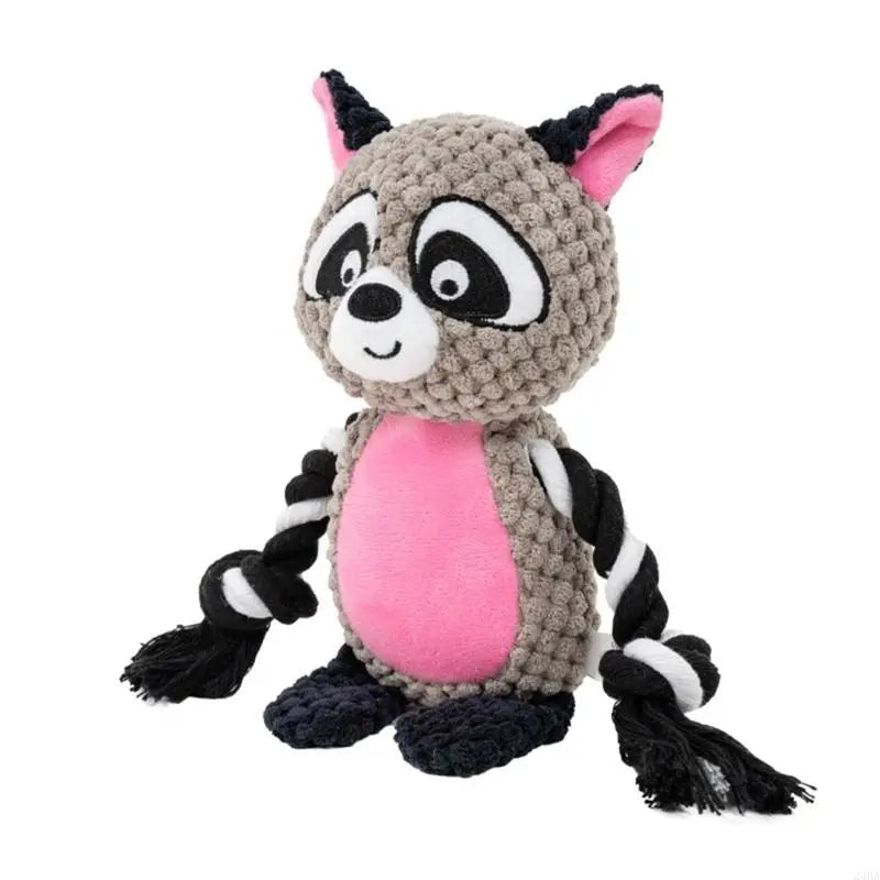 Cotton Rope Plush Squeaky Dog Toy – Dental Chew Toy for Puppies & Adult Dogs