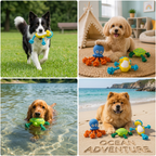 Durable Floating Dental Latex & Rope Dog Toy — Chew, Tug & Splash!