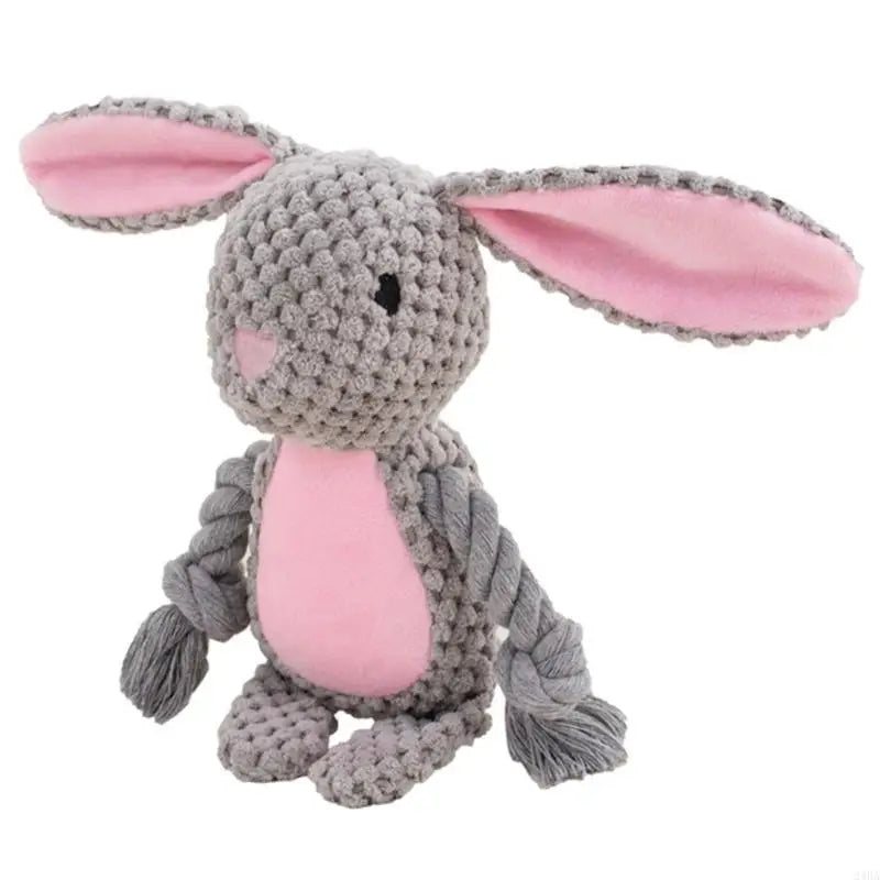 Cotton Rope Plush Squeaky Dog Toy – Dental Chew Toy for Puppies & Adult Dogs
