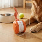 Interactive & Durable Dog Ball – Motion-Activated Toy with Tug Rope in Bold Dog Colors