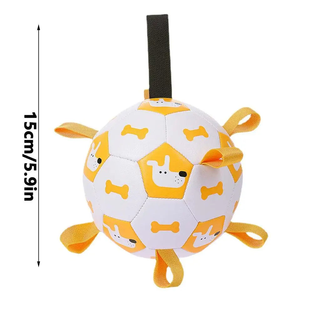 Dog Ball Toy with Integrated Pull Ropes — Durable Chew & Tug Toy for Active Dogs