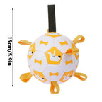 Dog Ball Toy with Integrated Pull Ropes — Durable Chew & Tug Toy for Active Dogs