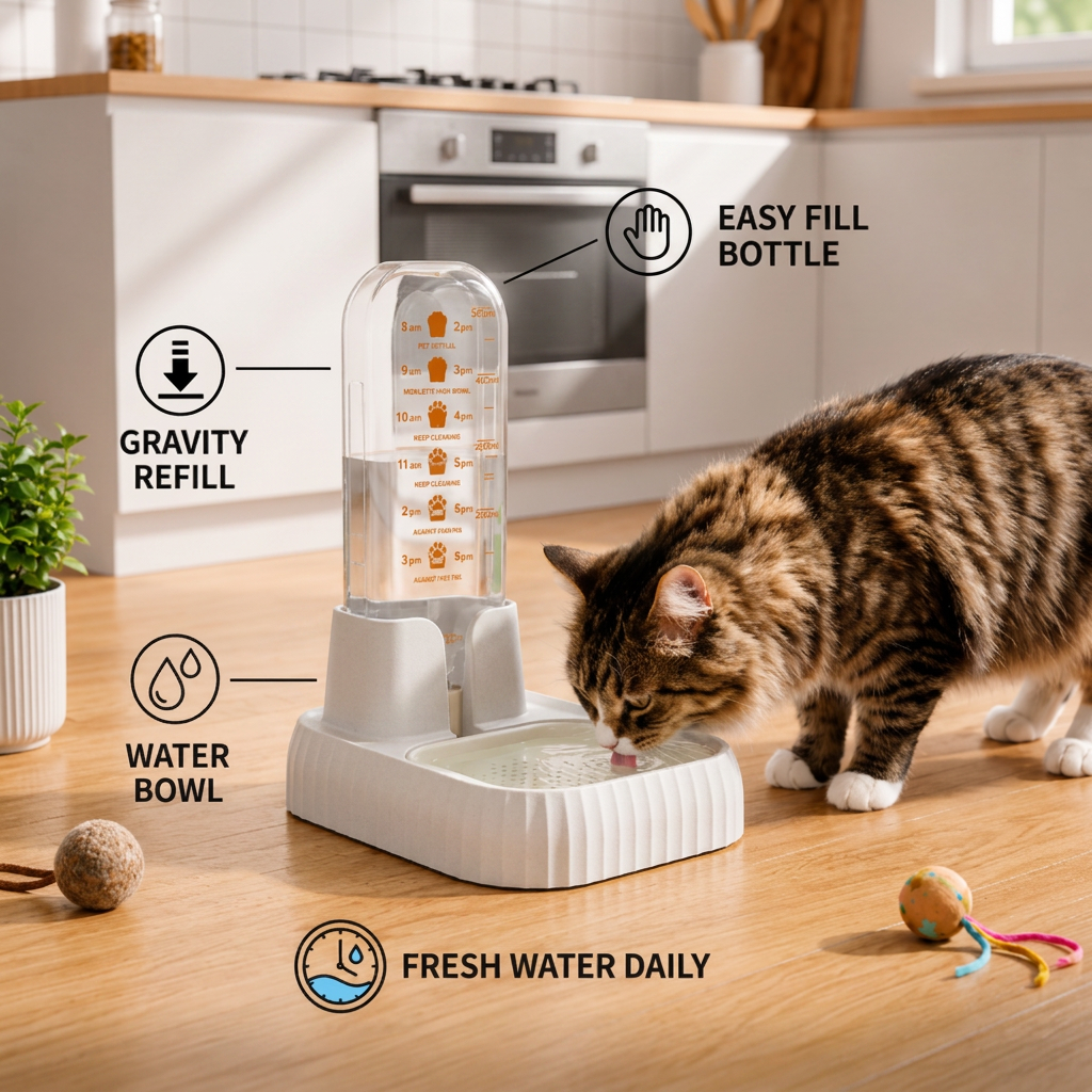 Automatic Large-Capacity Pet Water Fountain for Cats & Dogs